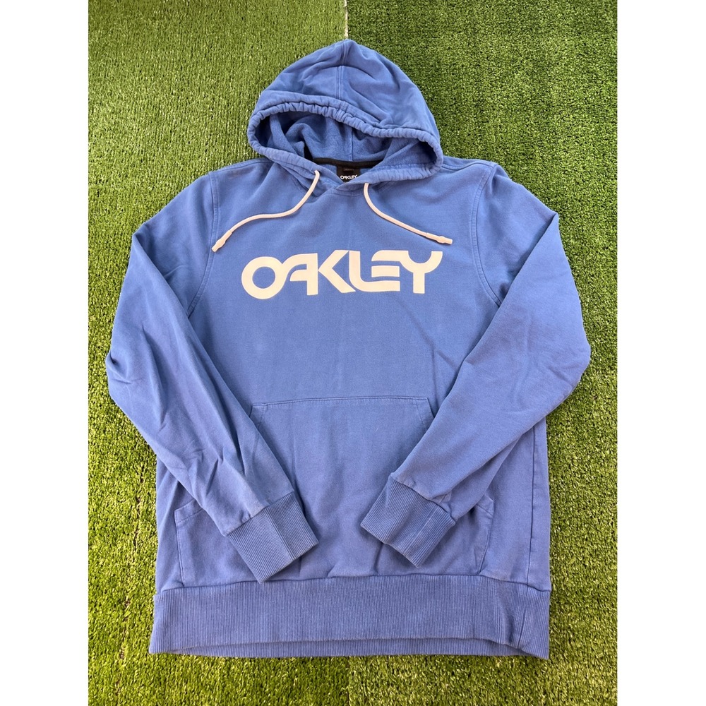 Oakley Blue Hoodie with White Logo
